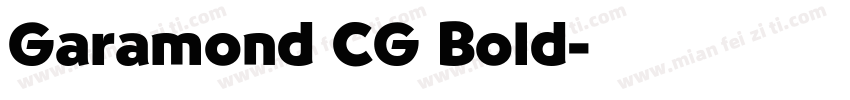 Garamond CG Bold字体转换